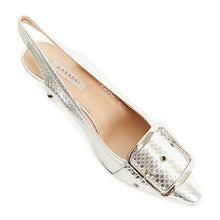 Load image into Gallery viewer, Casadei - Leather 60mm Slingback Pumps Silver