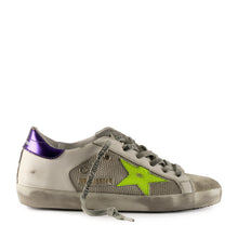 Load image into Gallery viewer, Golden Goose - Superstar Bright Yellow Embellished Sneakers Ice Silver