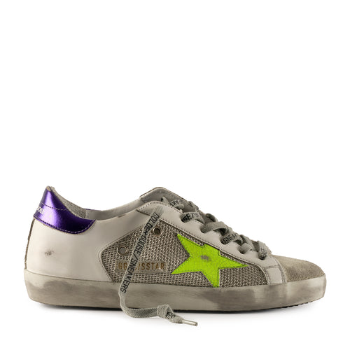 Golden Goose - Superstar Bright Yellow Embellished Sneakers Ice Silver