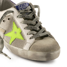 Load image into Gallery viewer, Golden Goose - Superstar Bright Yellow Embellished Sneakers Ice Silver