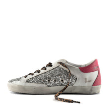 Load image into Gallery viewer, Golden Goose - Superstar Glitter Lace-up Sneakers White-Silver-Pink