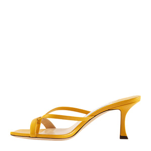 Jimmy Choo - Maelie 70 Leather Strap Sandals Sunny-Yellow