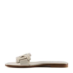 Tod's - Woven Slide Leather Sandals White